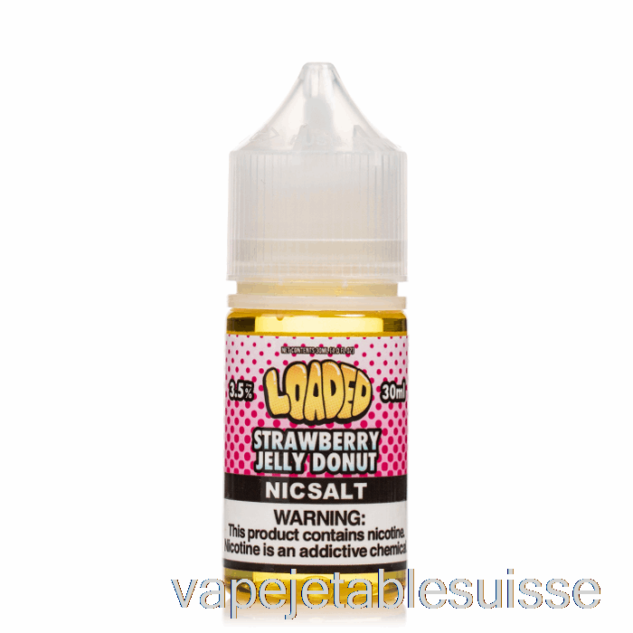 Vape Suisse Beignet à La Gelée De Fraise - Sels Chargés - Vapeurs Impitoyables - 30ml 35mg